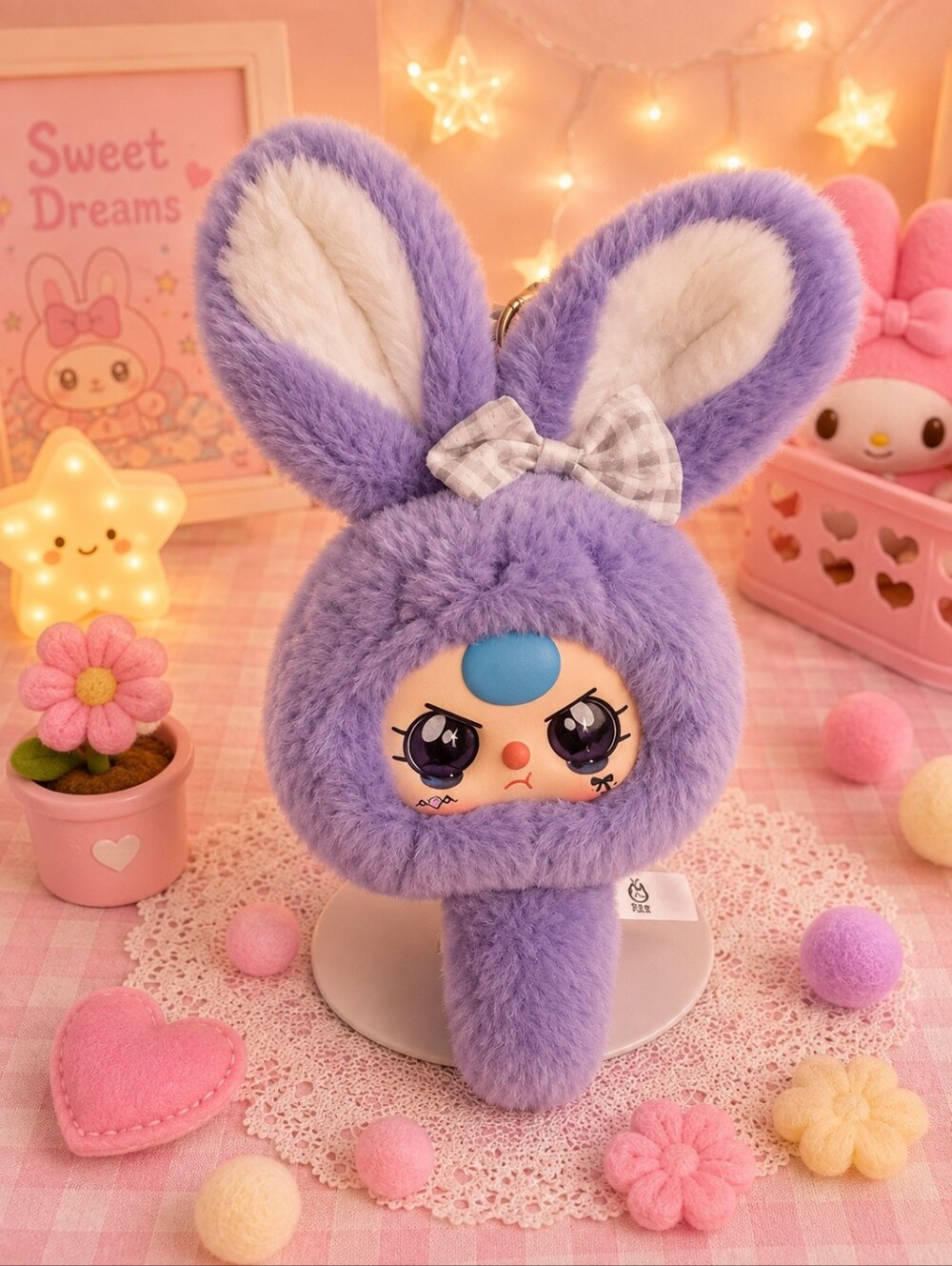 BABY THREE HAND MIRROR PLUSH PENDANT